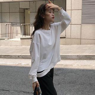 Cut Out Button-detail Sweatshirt