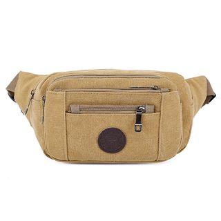 Canvas Logo Applique Waist Bag