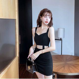 Spaghetti Strap Mini Cutout Dress