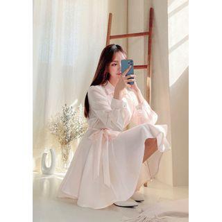 Flared Mini Shirtdress