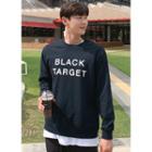 Black Target Printed Loose-fit Sweatshirt