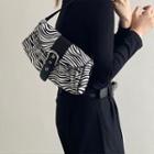 Zebra Print Crossbody Bag Zebra - Black & White - One Size