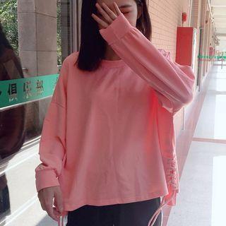 Plain Long-sleeve T-shirt / Midi A-line Skirt / Set