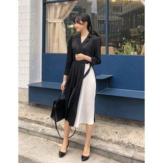 Dali Hotel Pleated Surplice-wrap Dress