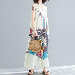 Cropped Wide-leg Sleeveless Jumpsuit