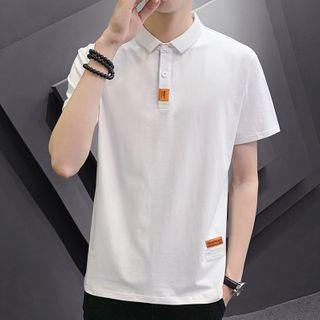Short-sleeve Label Polo Shirt
