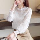 Lace Puff-sleeve Blouse