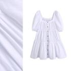 Puff Short Sleeve A-line Dress