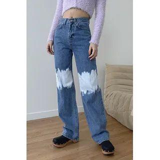 Washed-detail Loose-fit Jeans