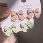 Bow Earrings White - One Size