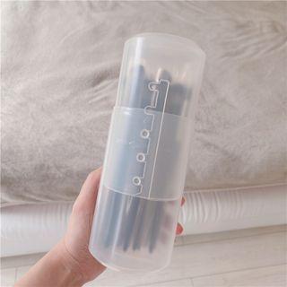 Retractable Translucent Plastic Makeup Brush Case