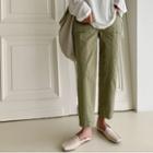 Patch-pocket Relaxed-fit Pants Khaki - One Size