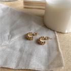 S925 Silver Double Row Bead Earrings  - [s925 Silver Needle] A Pair Of Earrings
