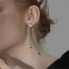 Alloy Chained Fringed Earring 1 Pair - Silver - One Size