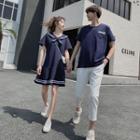 Couple Matching Short-sleeve T-shirt / Short-sleeve Mini T-shirt Dress