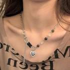 Plaid Heart Necklace Plaid - One Size
