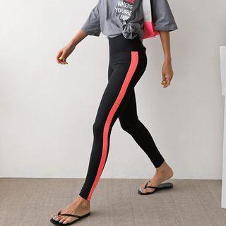 High-rise Contrast-trim Leggings
