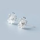 Flower Sterling Silver Stud Earring 1 Pair - Silver - One Size
