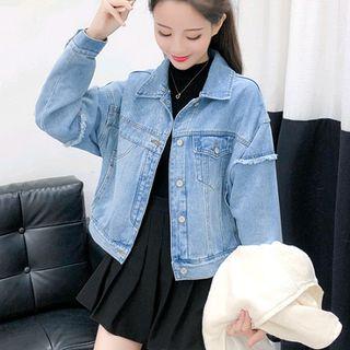 Plain Single-breasted Long-sleeve Jacket