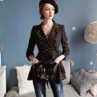 Pinstriped Tie-strap Blazer