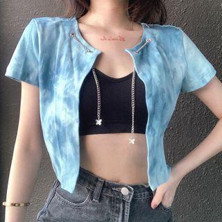 Short-sleeve Tie-dyed Jacket