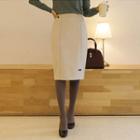 Stitched Handmade Midi H-line Skirt