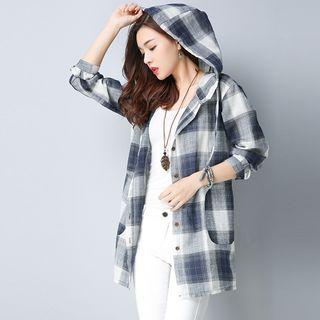 Hooded Plaid Pants