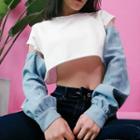 Panel Sleeve Cropped Top
