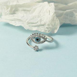 Rhinestone Alloy Eye Ring