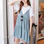 Frill Trim Spaghetti Strap Dress