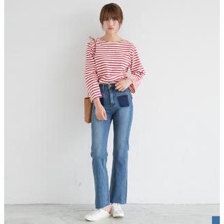 Boot-cut Washed Jeans