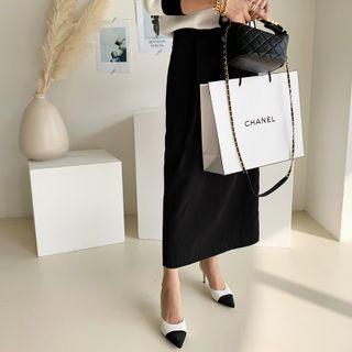 H-line Maxi Cotton Skirt