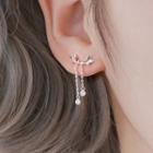 Drop 925 Sterling Silver Earring 1 Pair - Drop Earring - One Size