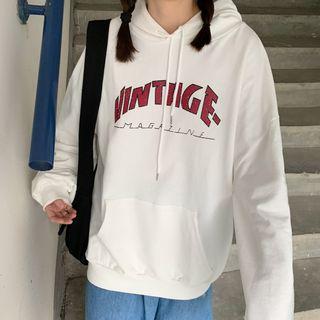 Long-sleeve Lettering Print Sweatshirt