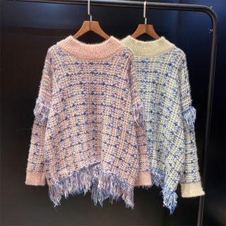 Fringe Long-sleeve Top