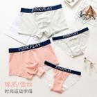 Set: Couple Matching Lace-panel Panties + Boxer Shorts
