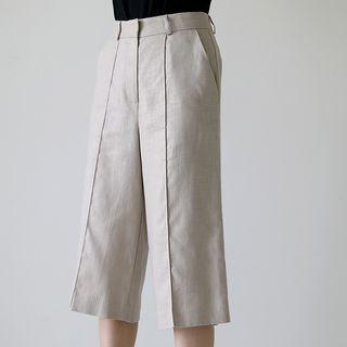 Crop Wide-leg Dress Pants