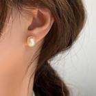 Faux Pearl Alloy Earring 1 Pair - Type A - White - One Size