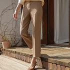 Linen Blend Straight-leg Dress Pants