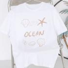 Short-sleeve Shell Print T-shirt Shell Print - White - One Size