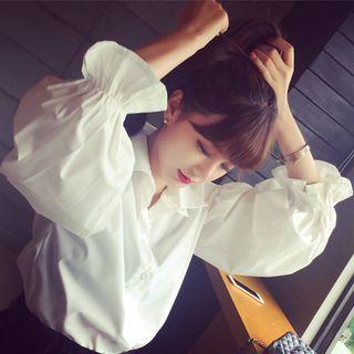 Plain Balloon Sleeve Shirt