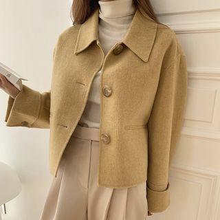 Single-breasted Coat Yellow - One Size