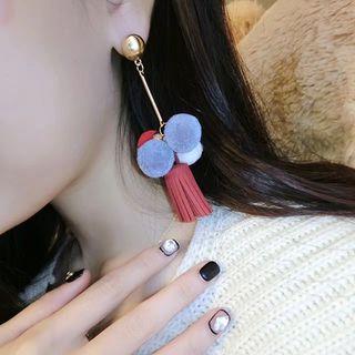 Bobble Tasseled Earrings / Ear Cuffs