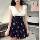 Sleeveless Panel Mini A-line Dress