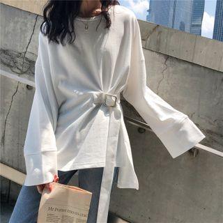 Tie-waist Long-sleeve Top