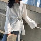 Tie-waist Long-sleeve Top