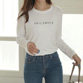 Round-neck Letter T-shirt