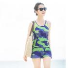 Camouflage Printed Swimsuit
