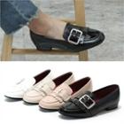 Buckle-trim Patent Loafers