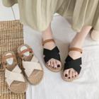 Strappy Woven Flat Sandals